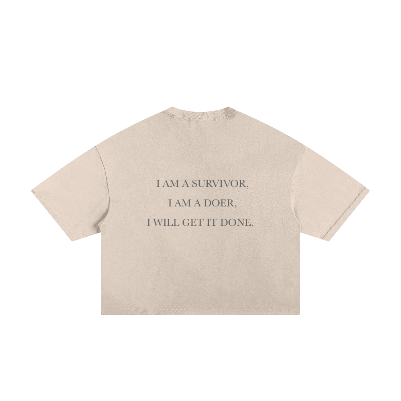 Motivational,T-shirt,I WILL,Boxy