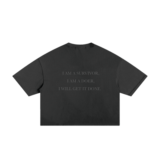 Motivational,T-shirt,I WILL,Boxy