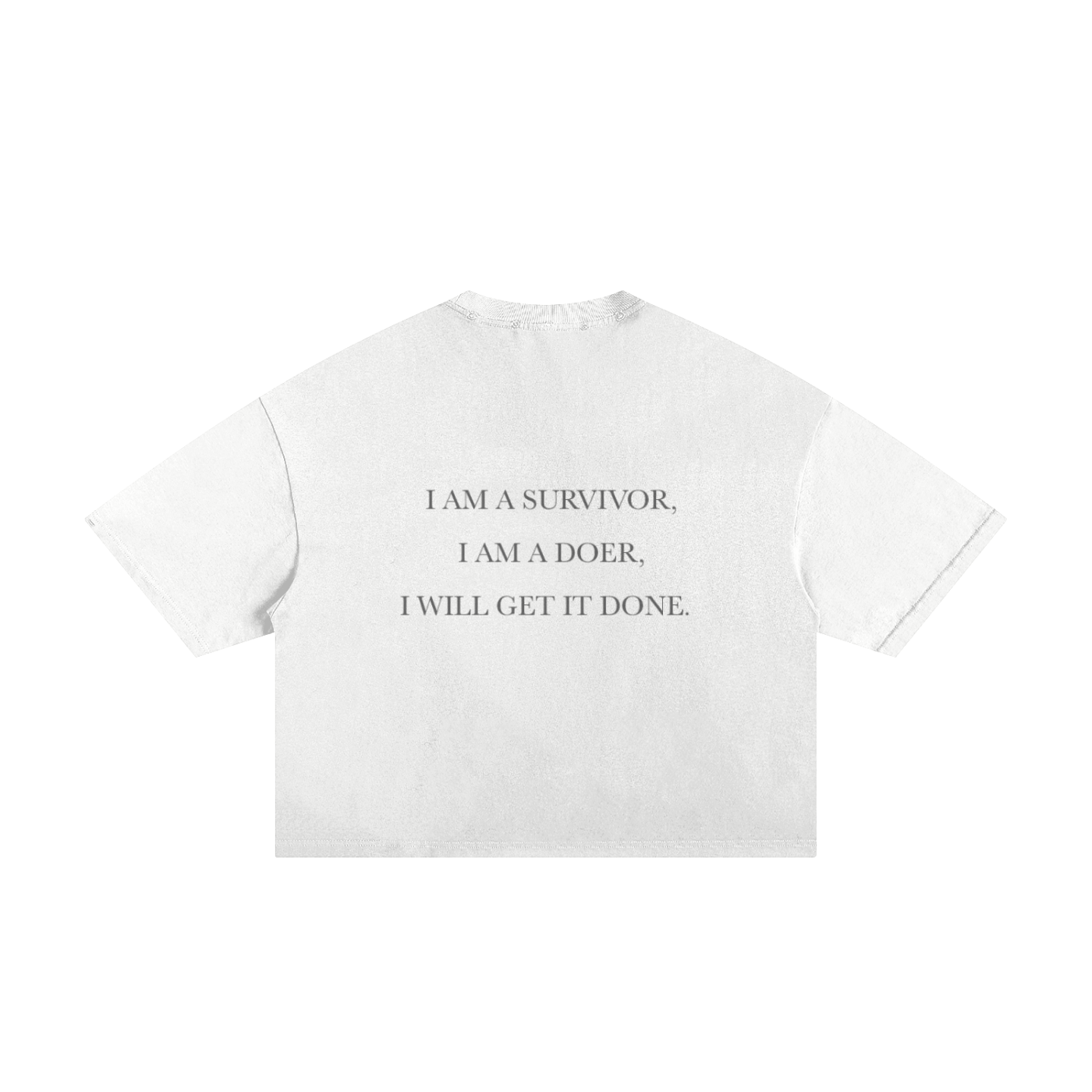 Motivational,T-shirt,I WILL,Boxy